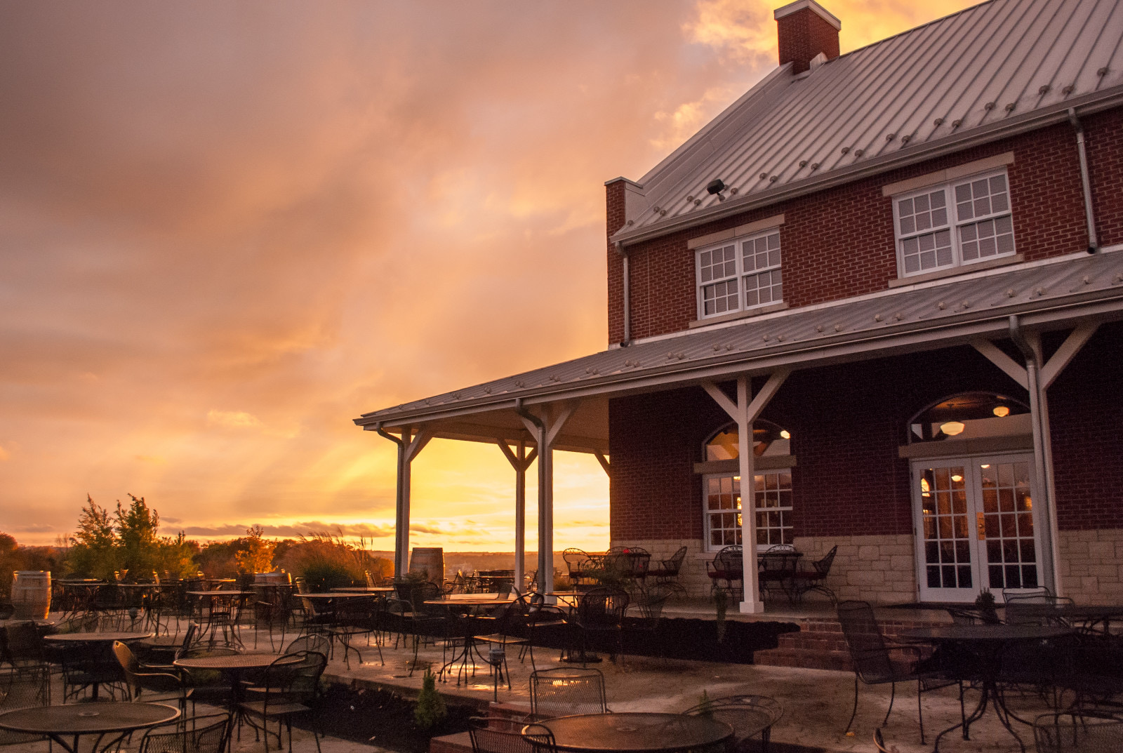 Book a Beautiful Private Event on the Vineyard Patio at the Hill in Holts Summit, Missouri.