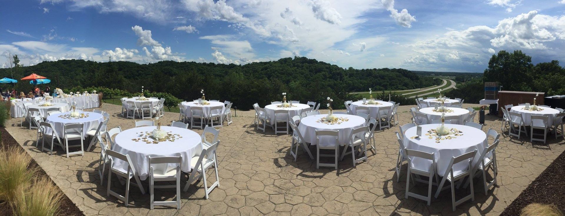 The Hill Can Set up Tables & Chairs on Our Large South Patio for Your Private Event in Mid-Missouri