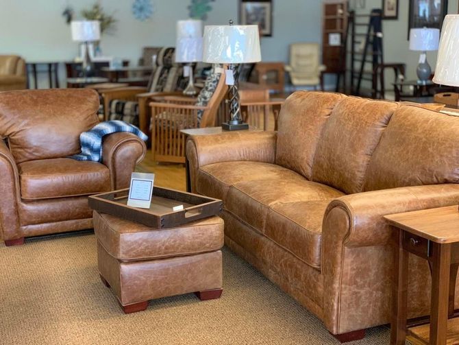 living room with italian leather sofas