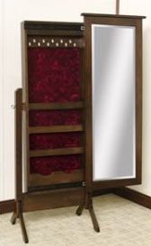 Traditional Shaker Jewelry Cheval Mirror