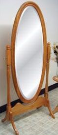 Oval Molding Cheval Mirror