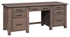 Barn Floor 74” Double Pedestal Desk