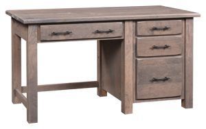 Barn Floor 54” Single Pedestal Desk