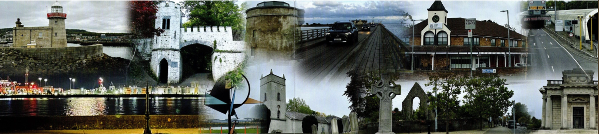 A collage of pictures of well known Dublin sites.