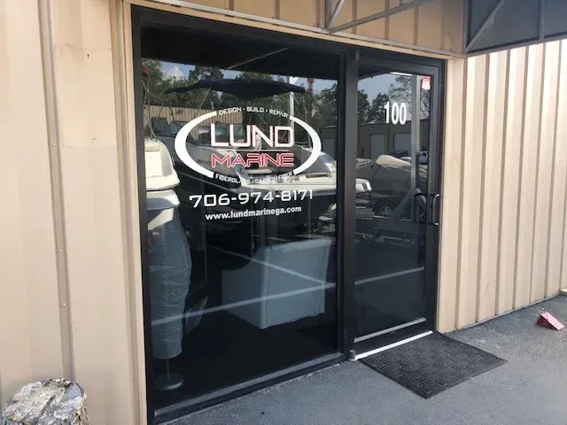 Lund Marine store entrance.