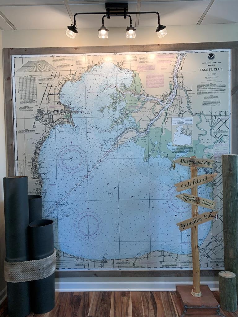 Map of Lake St. Clair inside Boater City Marketplace