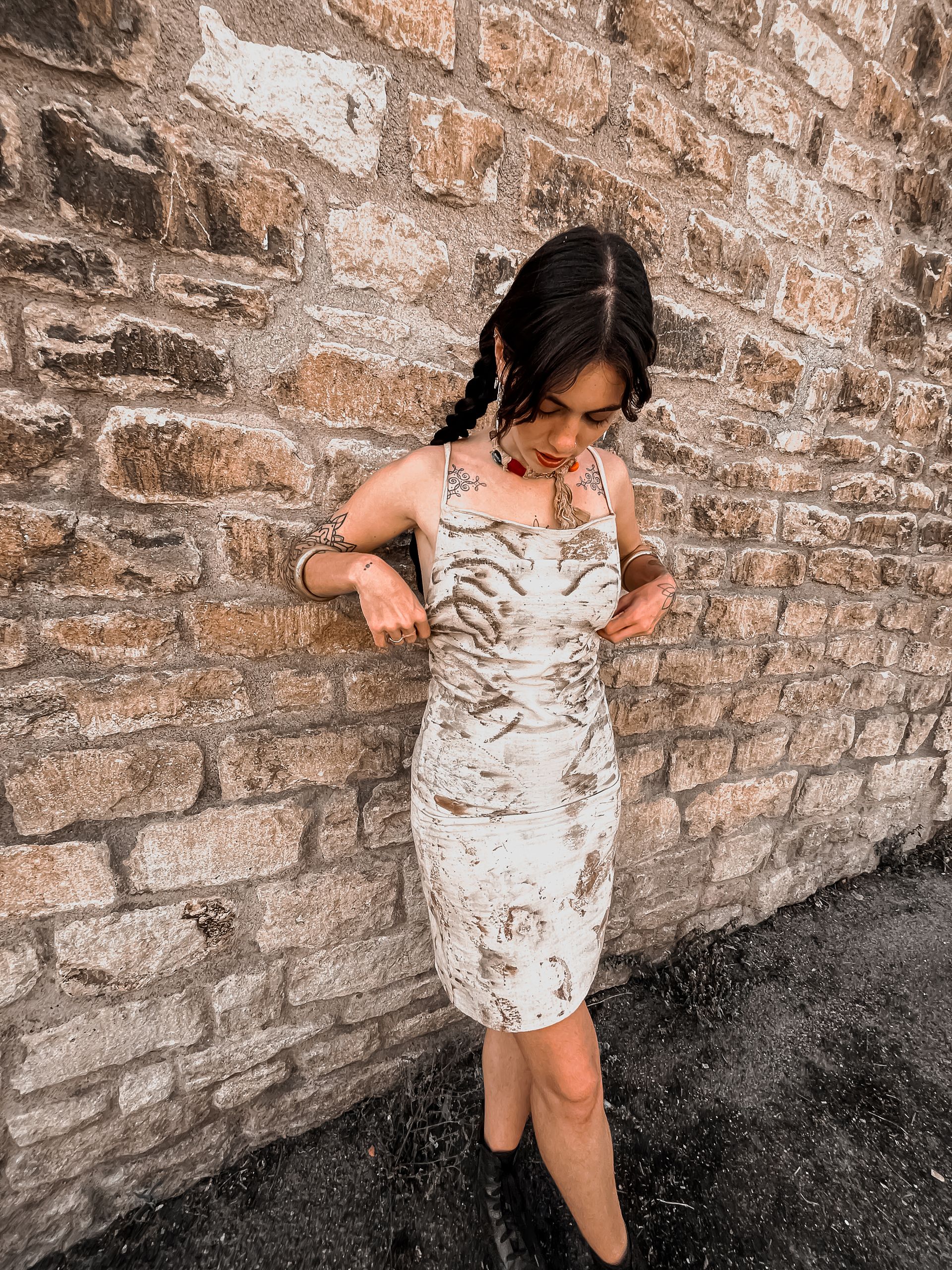 Kala Cotton Eco print savage dress