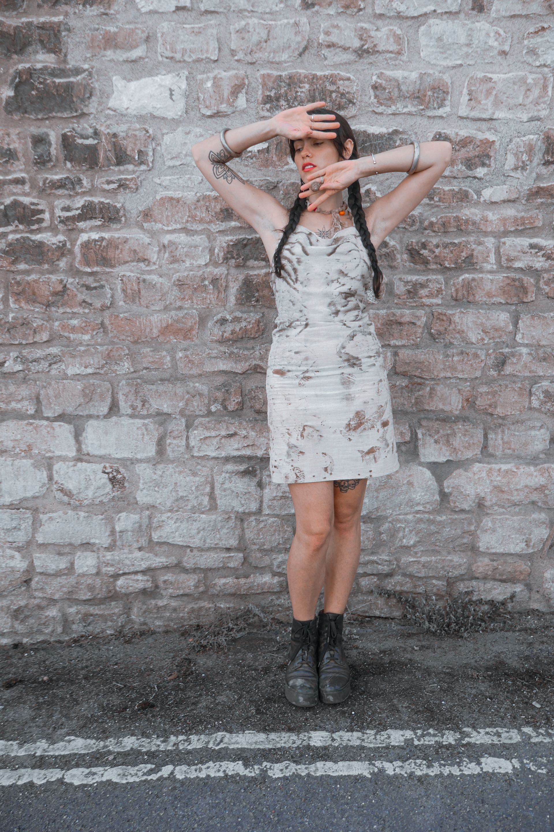 Kala Cotton Eco print savage dress