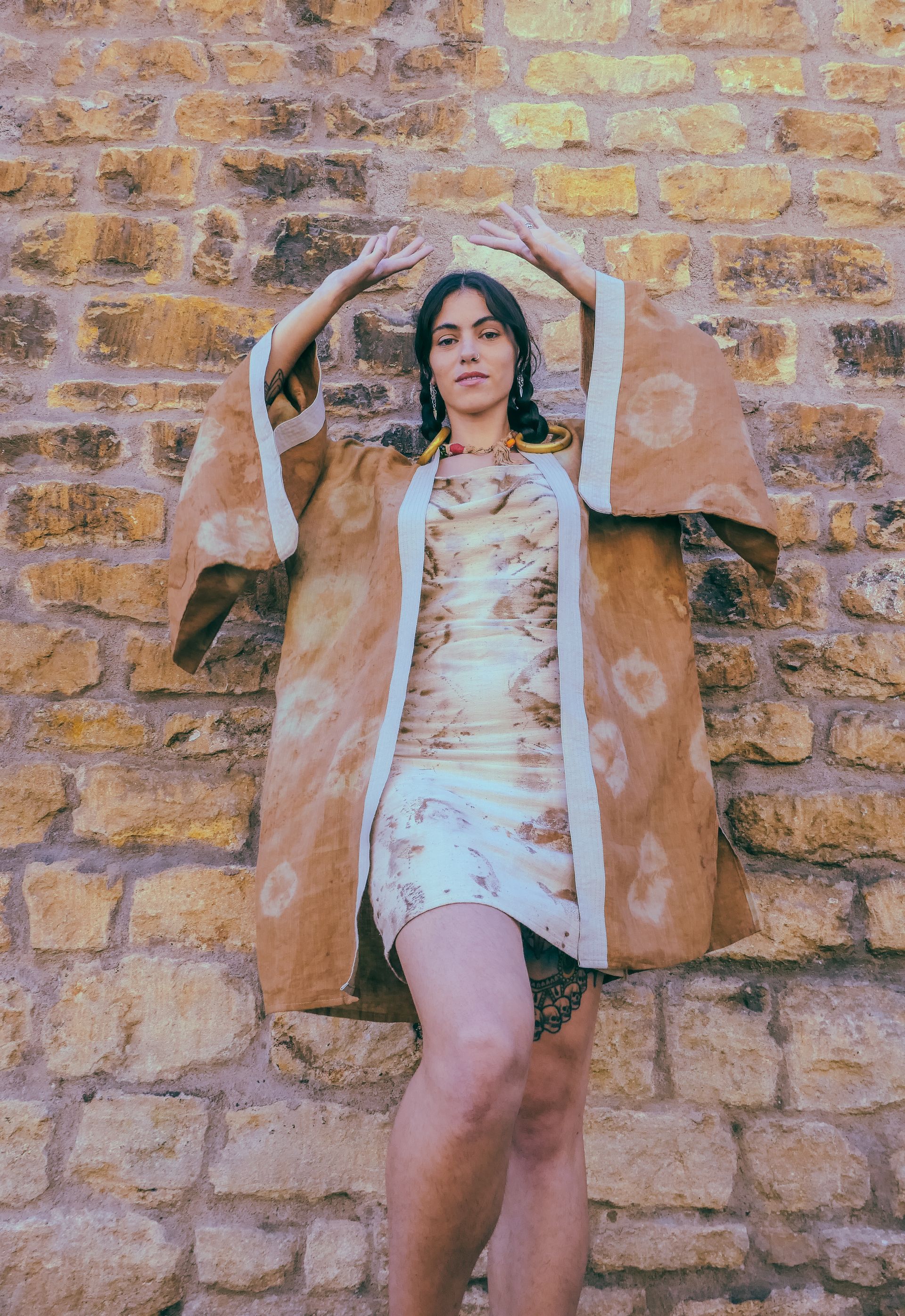 Mimosa Shibori ceremonial Kimono