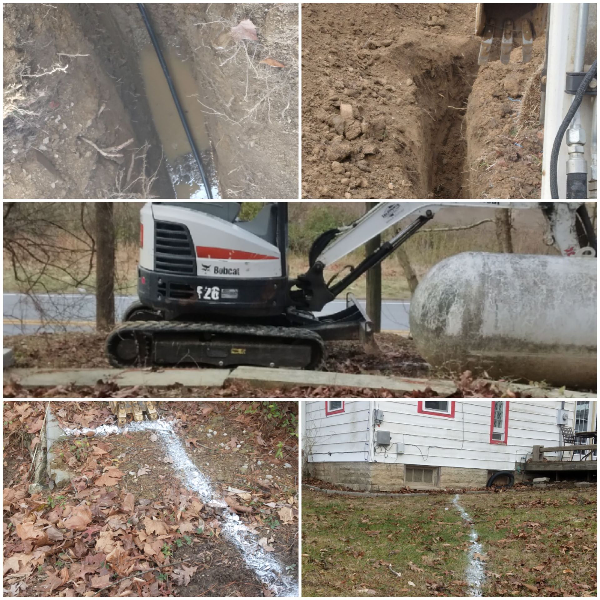 Excavation and underground pipe installation for plumbing and utility maintenance services