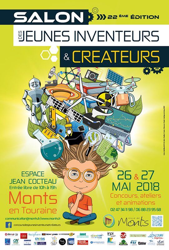 Affiche salon des jeunes inventeurs et créateurs de Monts 2018