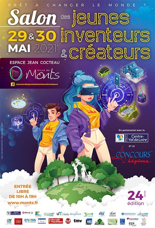 Affiche salon des jeunes inventeurs et créateurs de Monts 2021