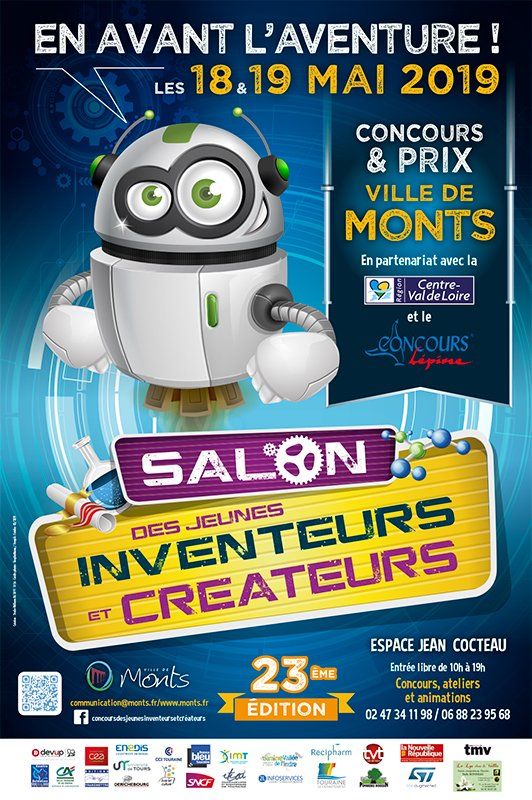 Affiche salon des jeunes inventeurs et créateurs de Monts 2019