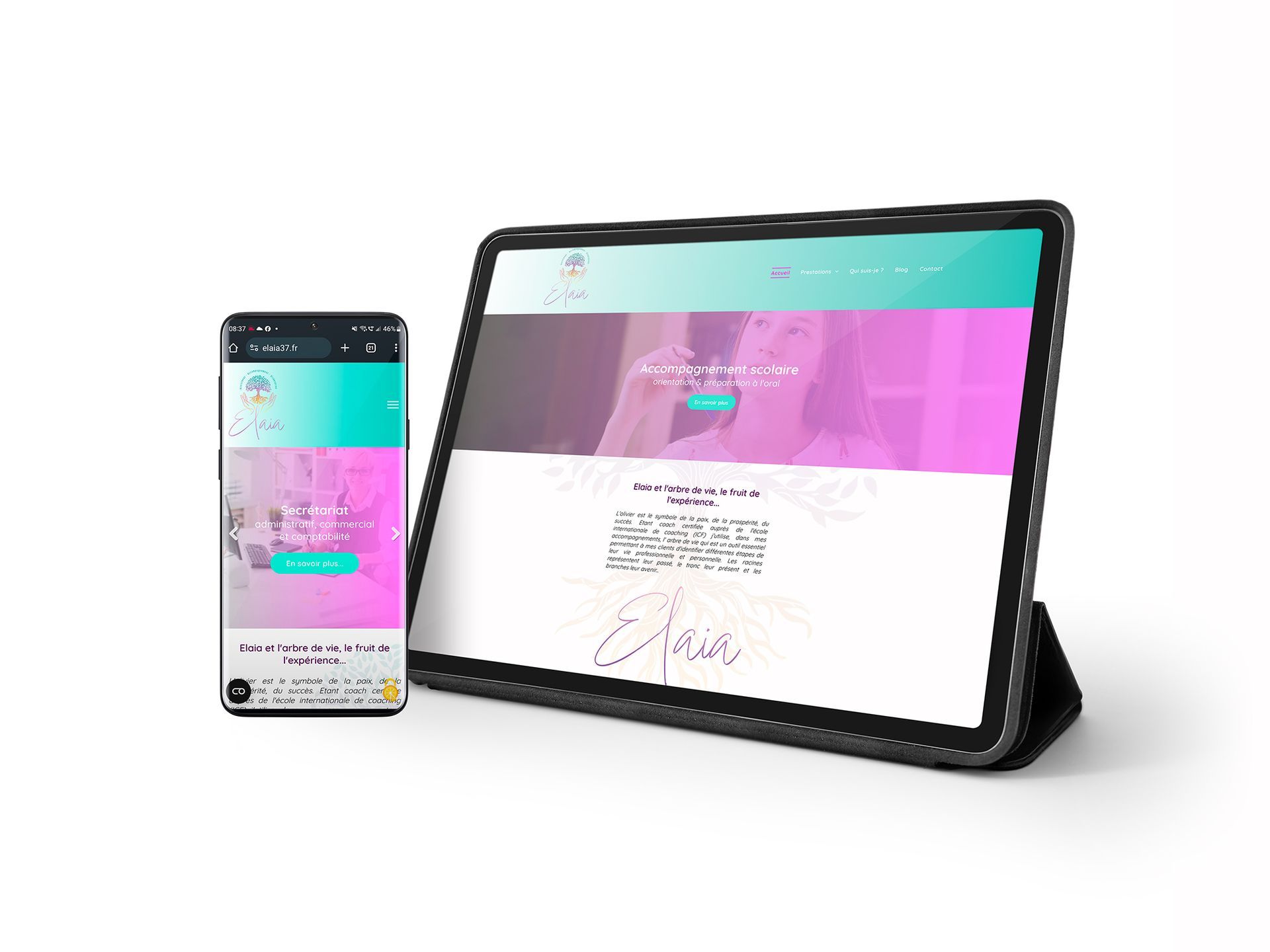 Device smartphone et tablette site Elaia37