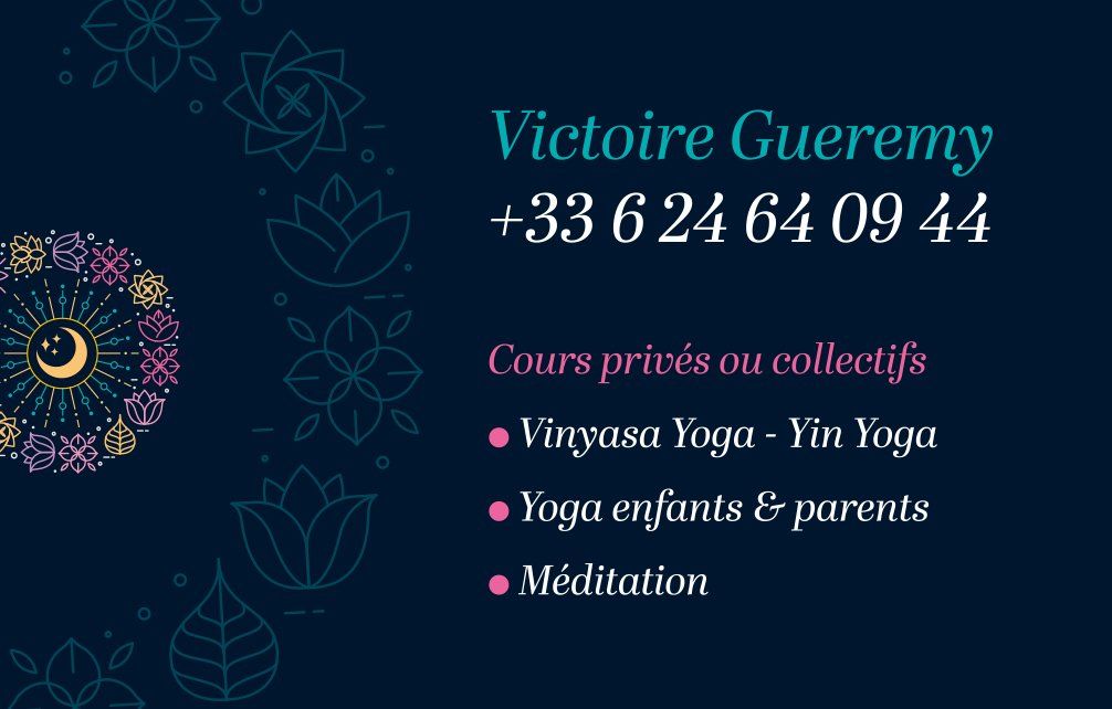 verso carte de visite Yoga with Victoire verso carte de visite Yoga with Victoire