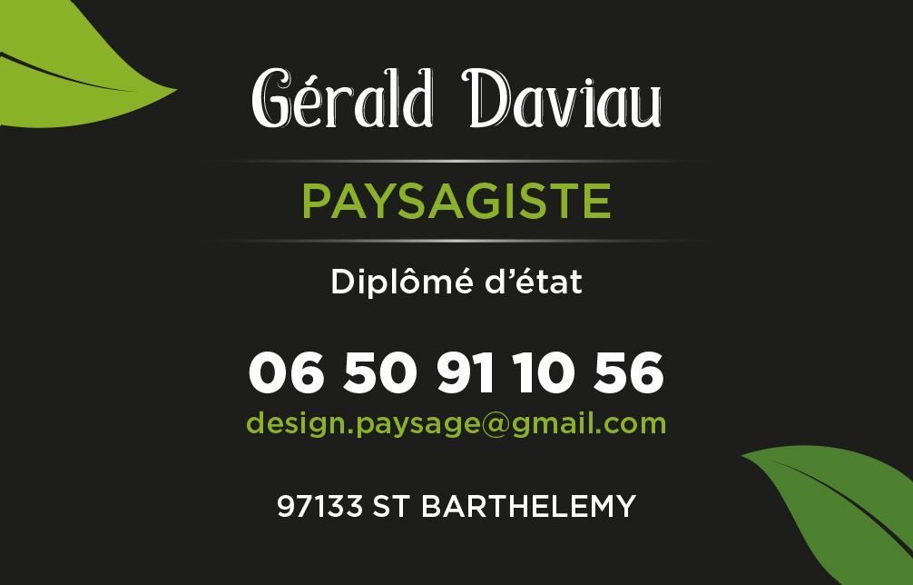 verso carte de visite Design & paysage verso carte de visite Design & paysage
