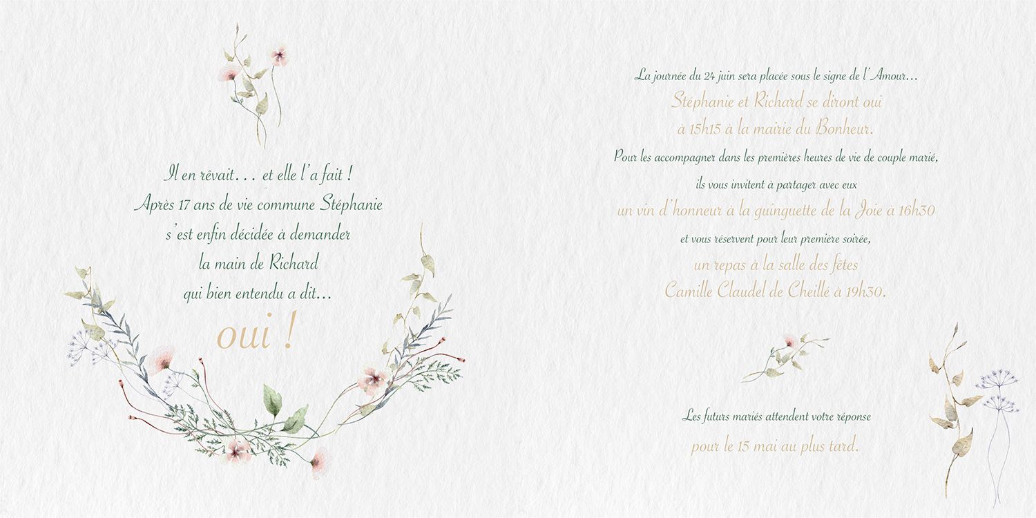 Intérieur faire-part studio comélémon