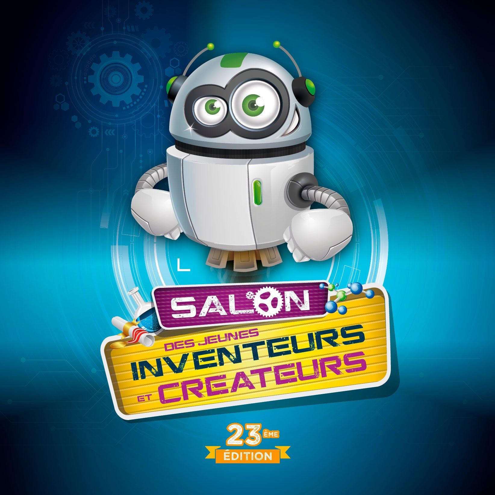 Affiche du Salon des jeunes inventeurs et créateurs à Monts en Indre-et-Loire
