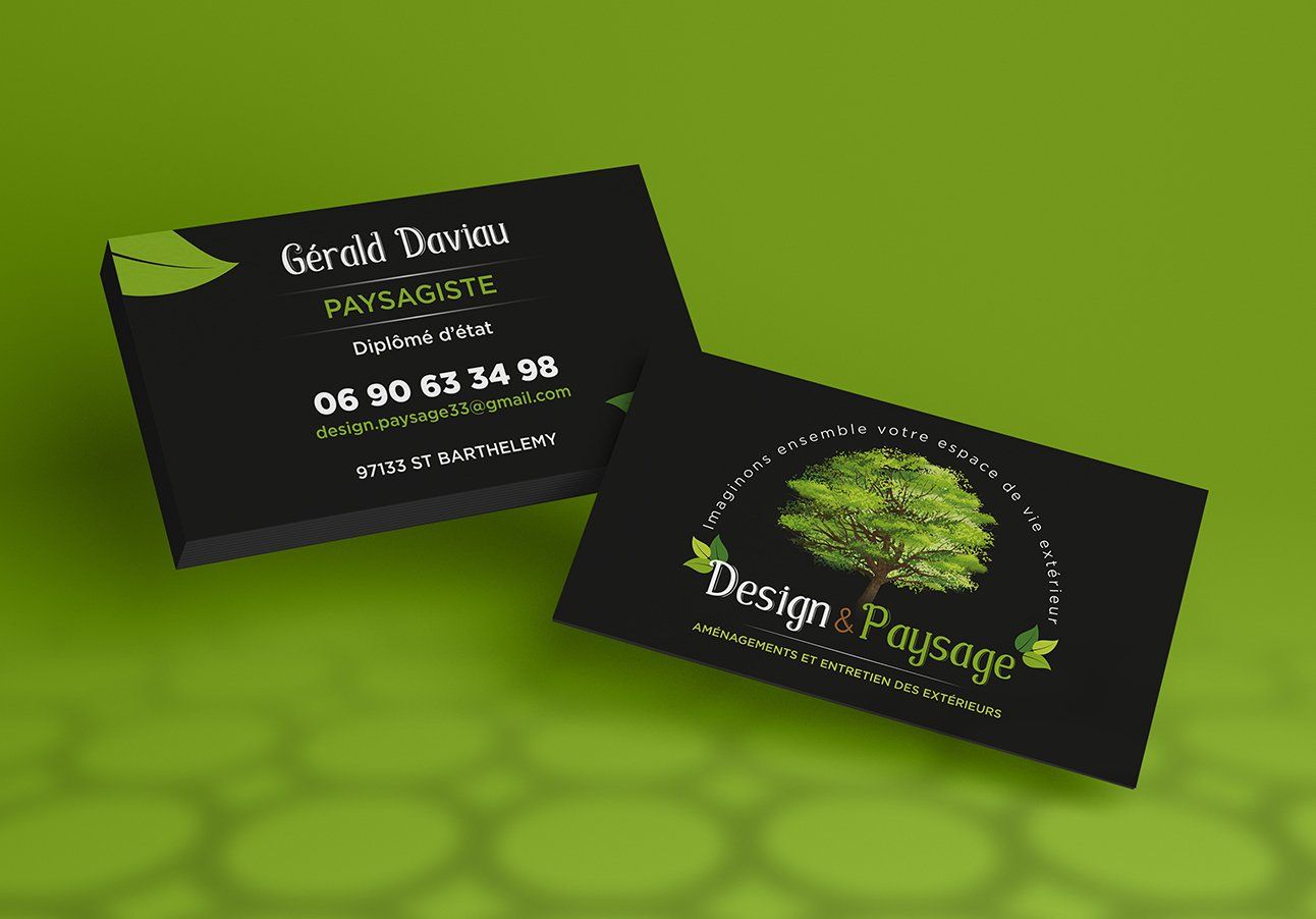 Carte de visite paysagiste Design & paysage