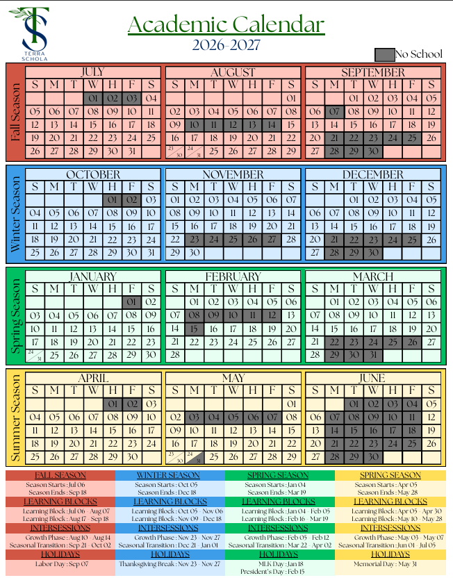 2026-2027 Academic Calendar