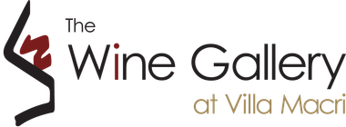 A logo for the wine gallery at villa machi