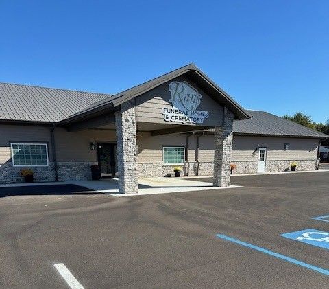 Exterior view of the Rans Funeral Homes & Crematory Marocco Chapel location in Logansport,  IN.