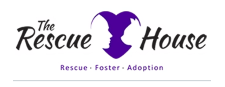 A logo for the rescue house rescue foster adoption