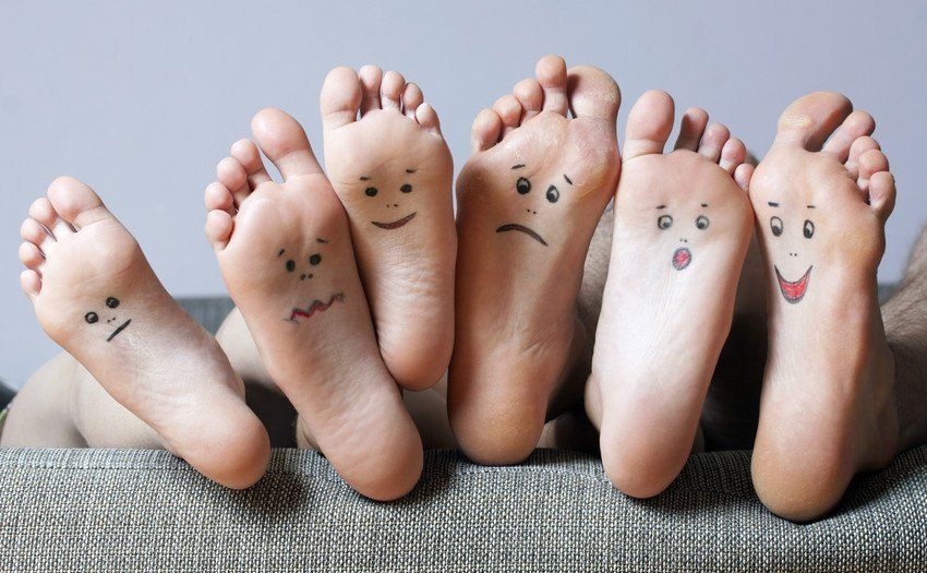 smileys on the foot