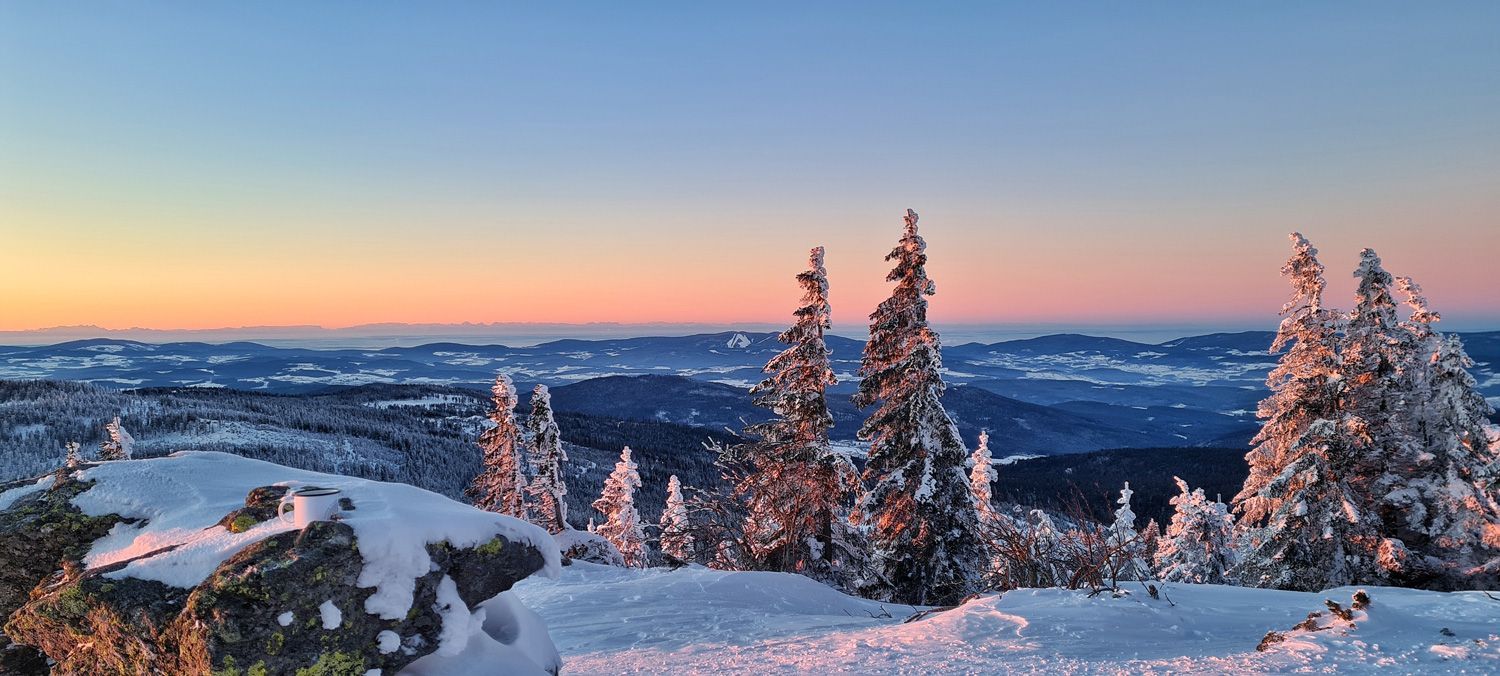Sonnenaufgang am Großen Arber.
