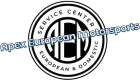 Logo for Apex European Motorsports featuring a circular badge with the letters AEM and the text Service Center.
