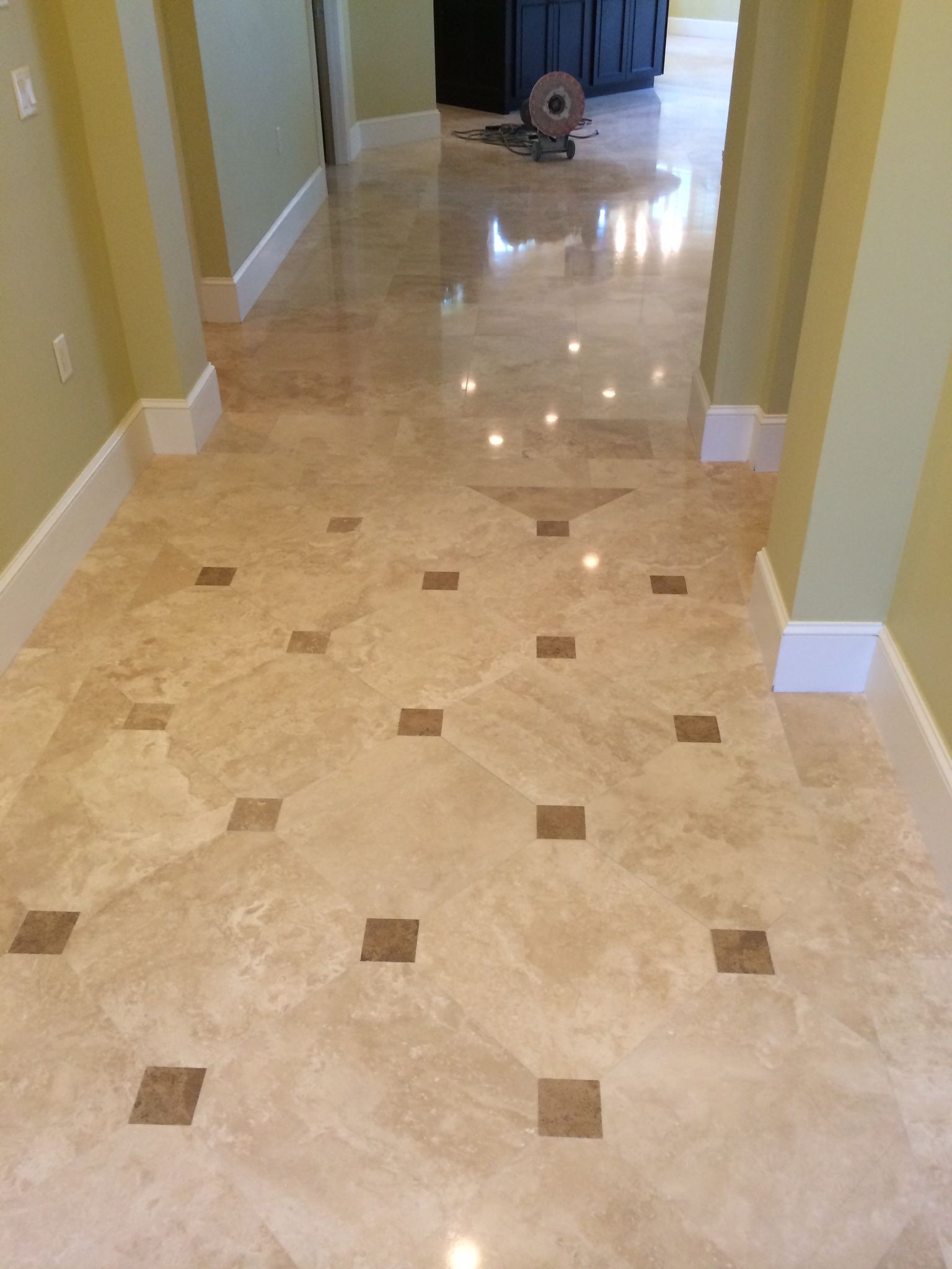 Hallway With Beige Marble Flooring — Stone Restore by Hoover and Lane in Lowcountry, South Carolina