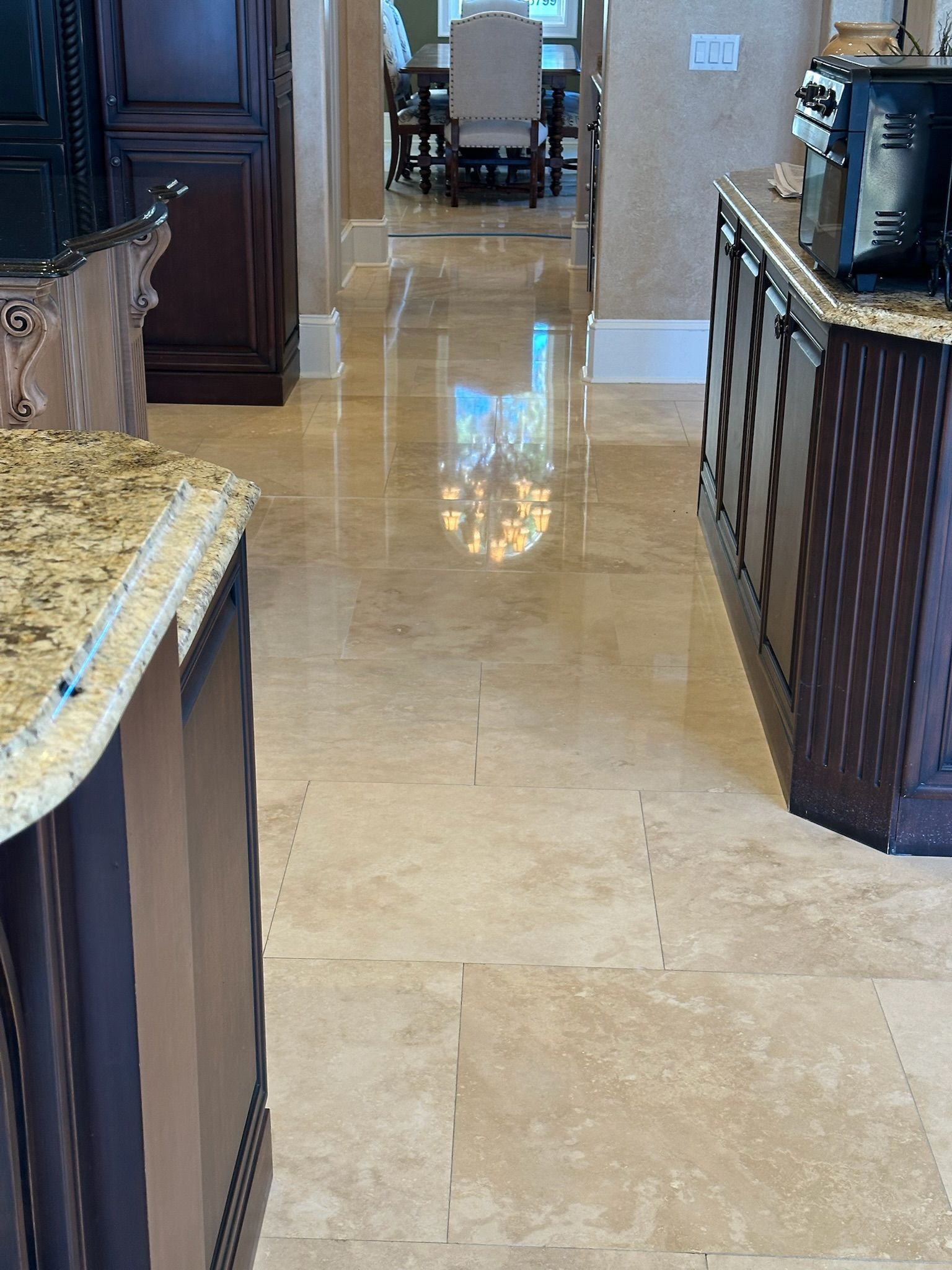 Polished Beige Marble Floor Reflecting Natural Light — Stone Restore by Hoover and Lane in Lowcountry, South Carolina