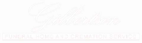 Hawthorne Funeral Home and Memorial Park logo. Light tan text and decorative vines on a white background.