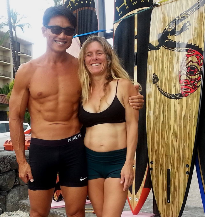 ian foo holding a hypr hawaii paddle board