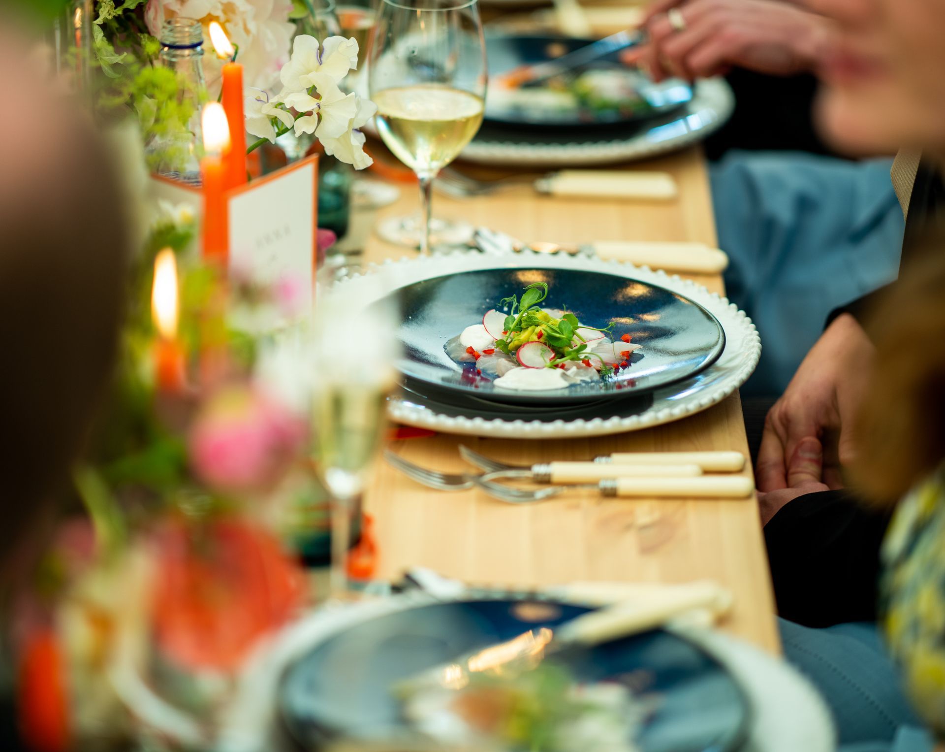 Wedding table set up