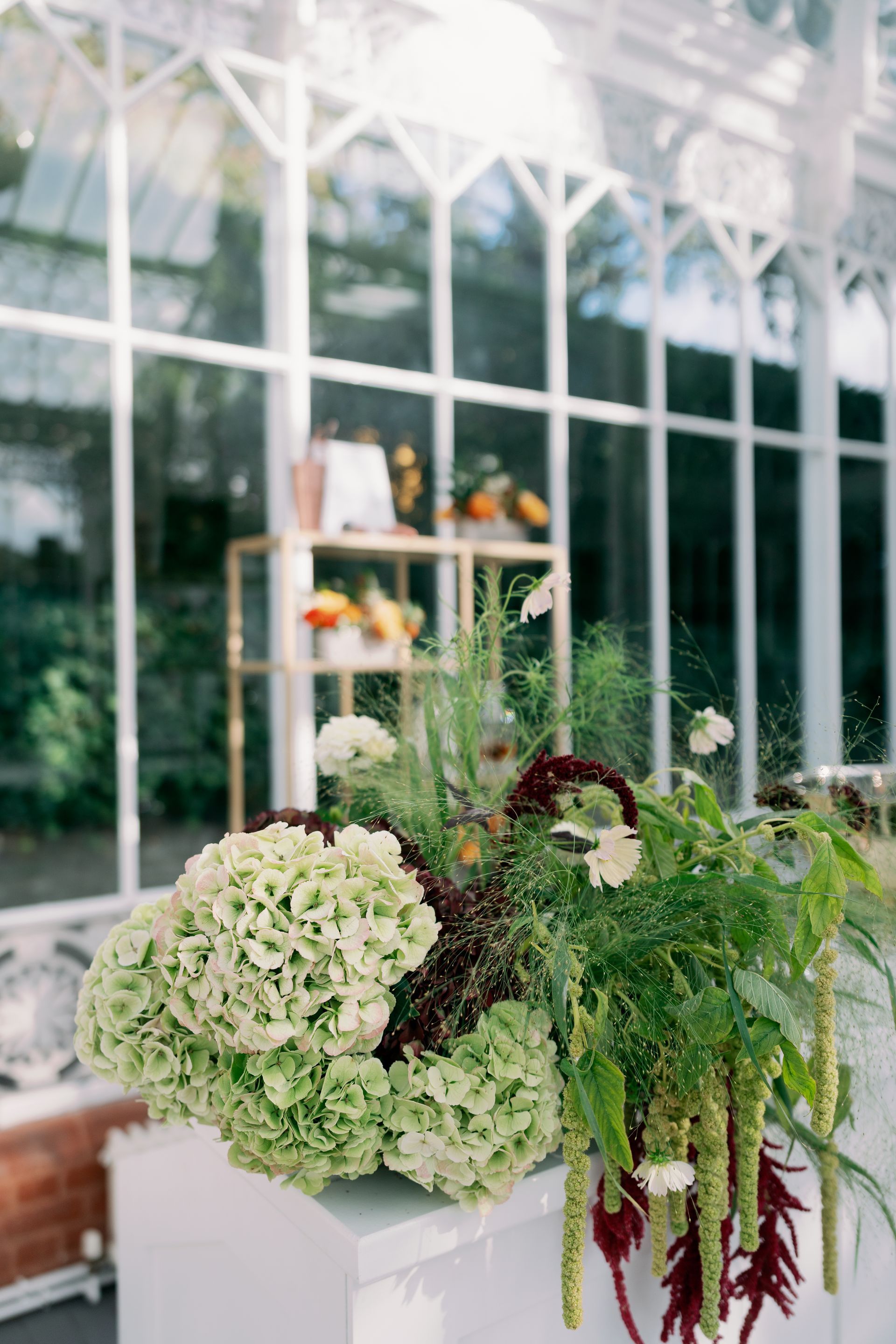 Sculptural floral arrangement by Camilla Joy Photography