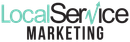 The word local service marketing is written in green on a white background.