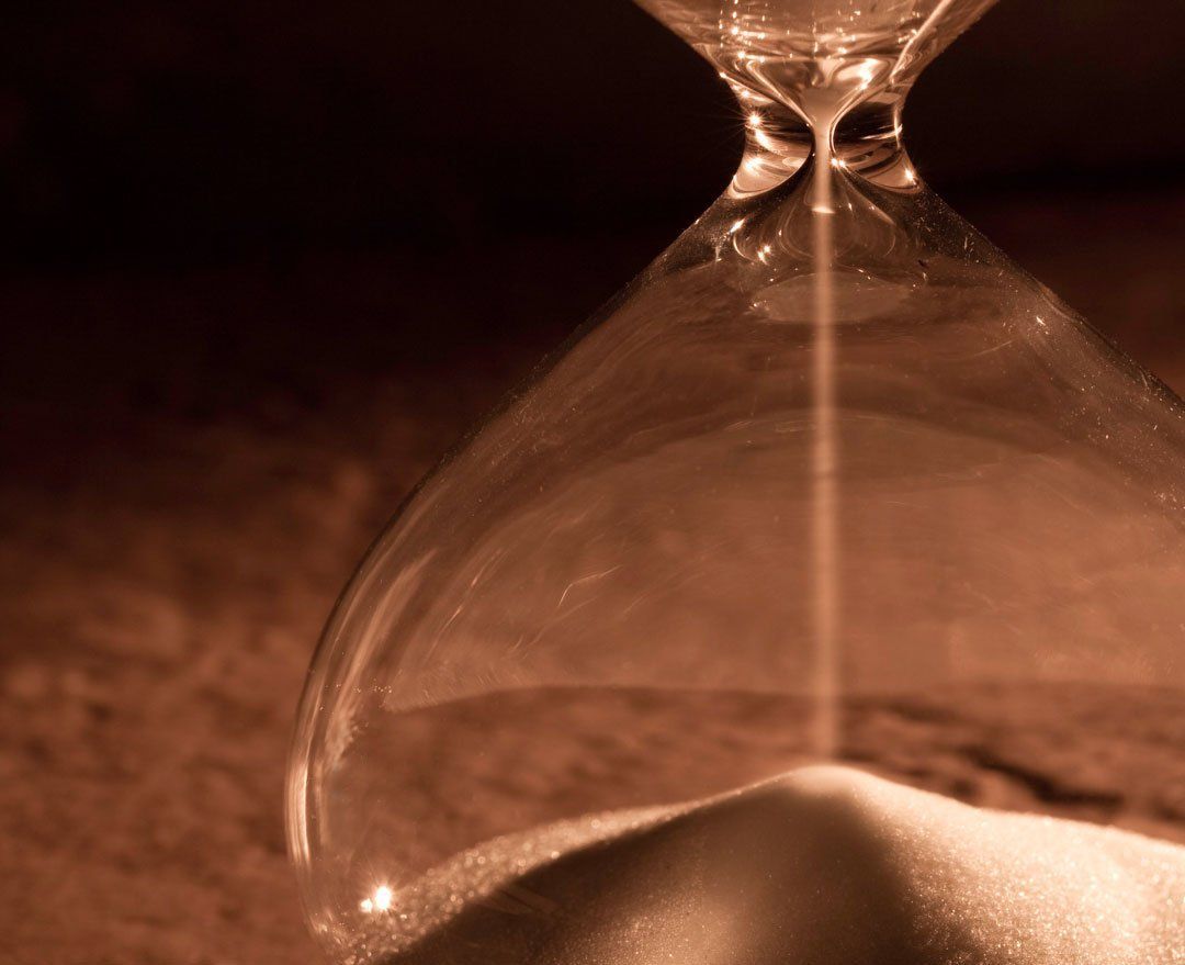 sand in an hourglass