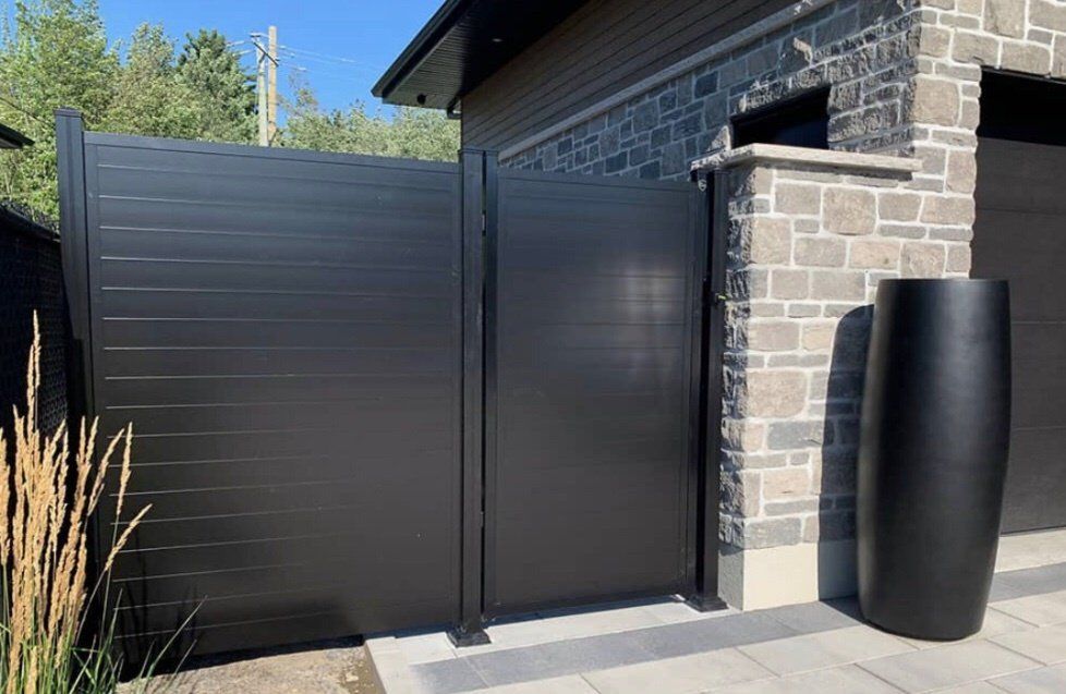 elite black aluminum fence