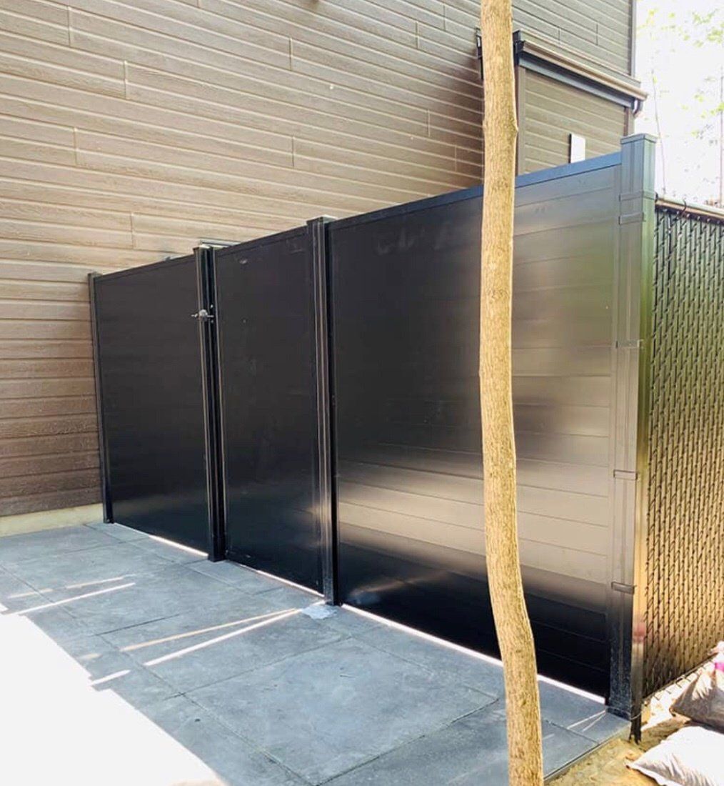 elite fence black aluminum horizontal fence