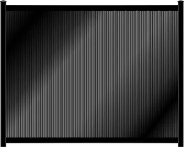 elite fence black aluminum vertical tung and groove fence