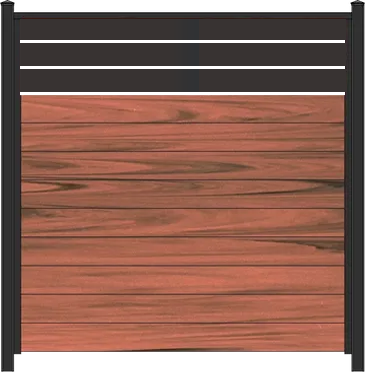 A horizontal mocha walnut vinyl sound wall with a black frame.