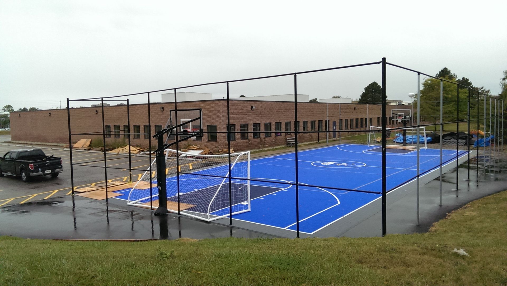 sports field chain link fence