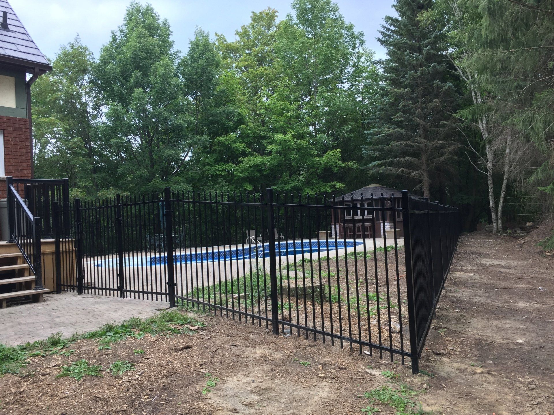 ornamental iron pool fence