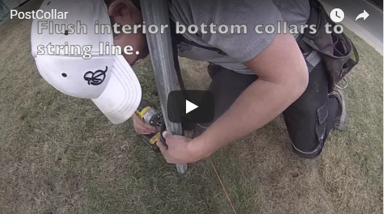 installing the post collar