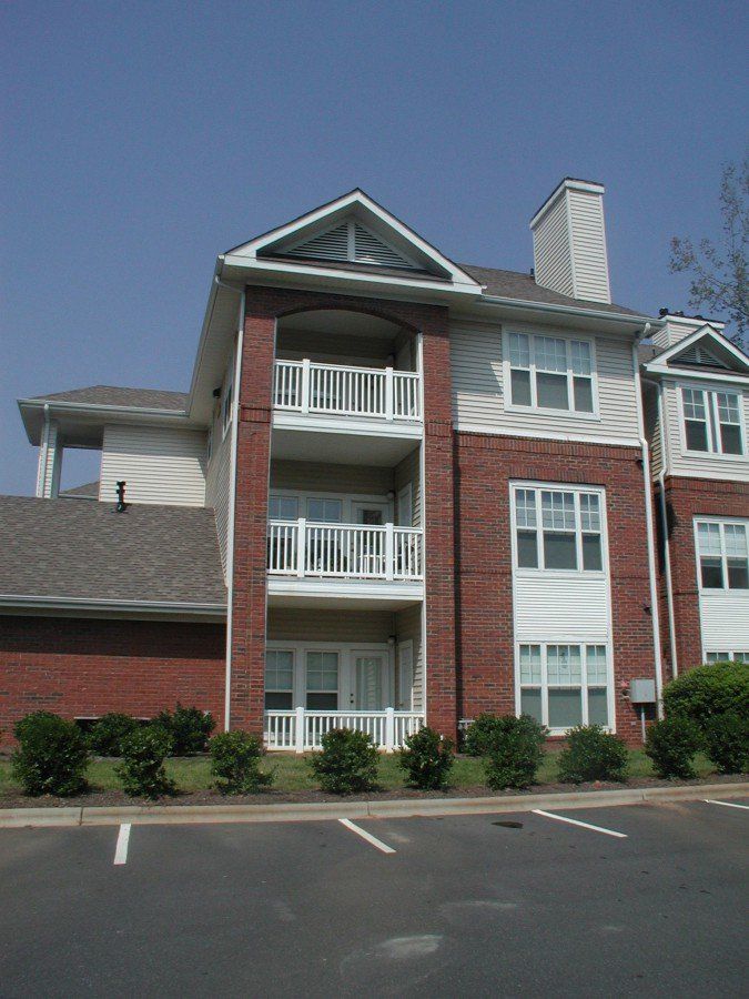 white railings for apartment building