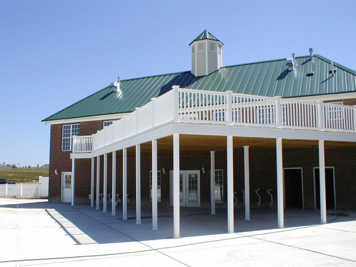 custom white vinyl railing