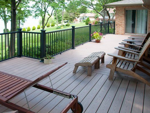 black aluminum railing