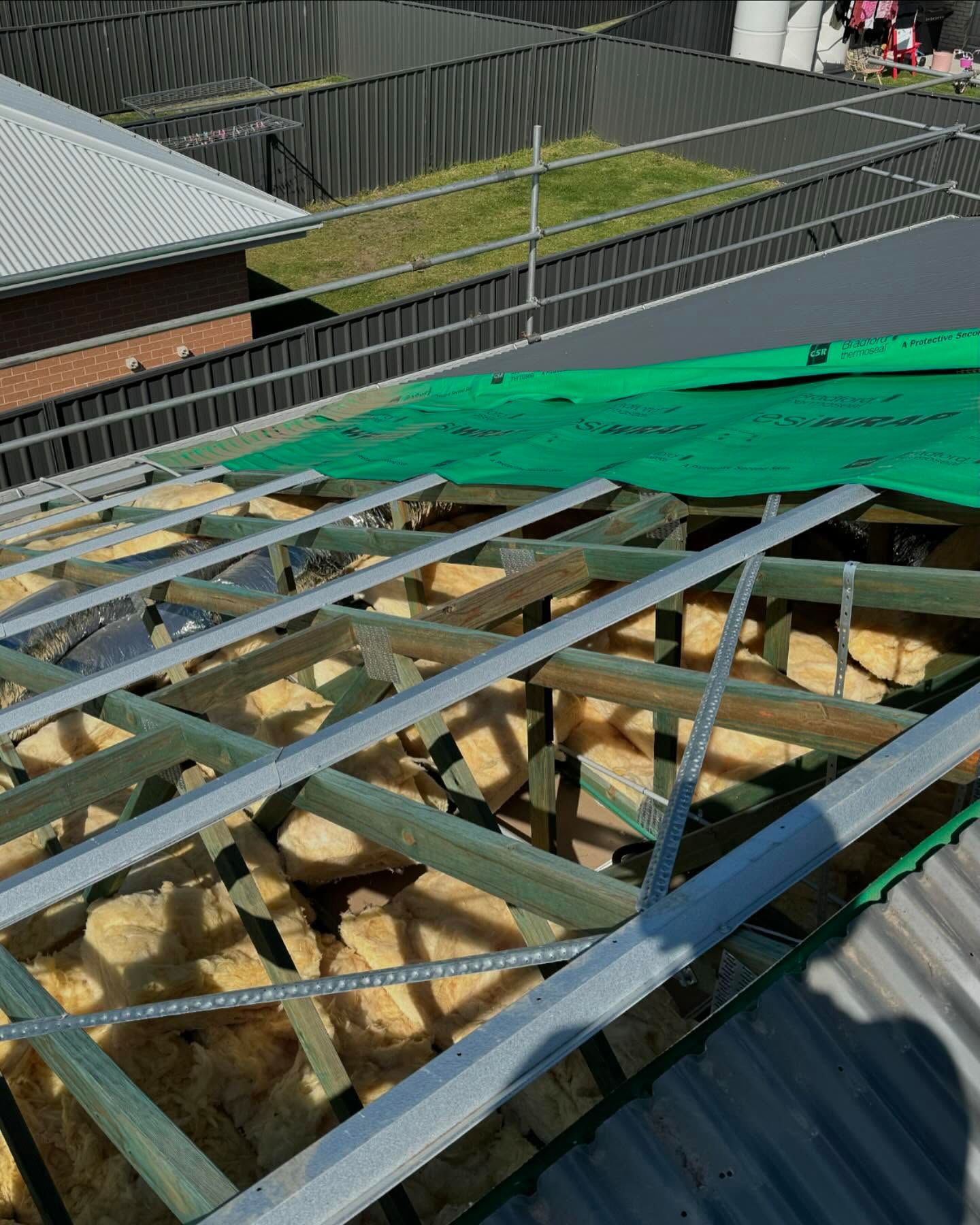 Roof under construction — Ace Metal Roofing in Coffs Harbour, NSW
