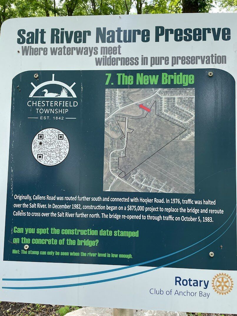 A sign that says salt river nature preserve on it